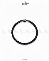 Midnight Bold Braided Bracelet for Men Black - Zeesy Jewellery