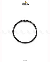 Mono Round Small Box Bracelet for Men Black - Zeesy Jewellery