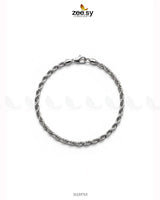 Storm Small Rope Bracelet for Men Silver - Zeesy Jewellery