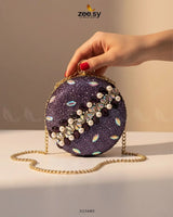 Artisan Crystal Pearl Clutch Bag - Zeesy Jewellery