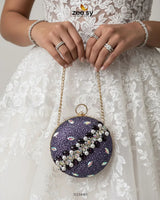 Artisan Crystal Pearl Clutch Bag - Zeesy Jewellery