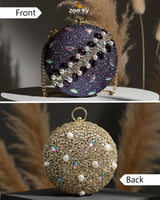 Artisan Crystal Pearl Clutch Bag - Zeesy Jewellery