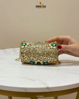 Bella Ferozah Leaf Clutch Bag - Zeesy Jewellery