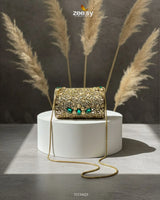 Bella Ferozah Leaf Clutch Bag - Zeesy Jewellery