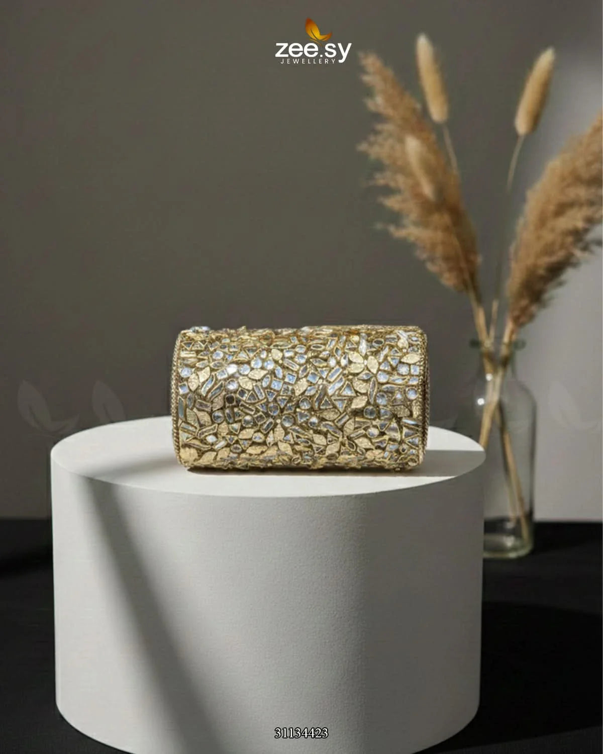 Bella Ferozah Leaf Clutch Bag - Zeesy Jewellery