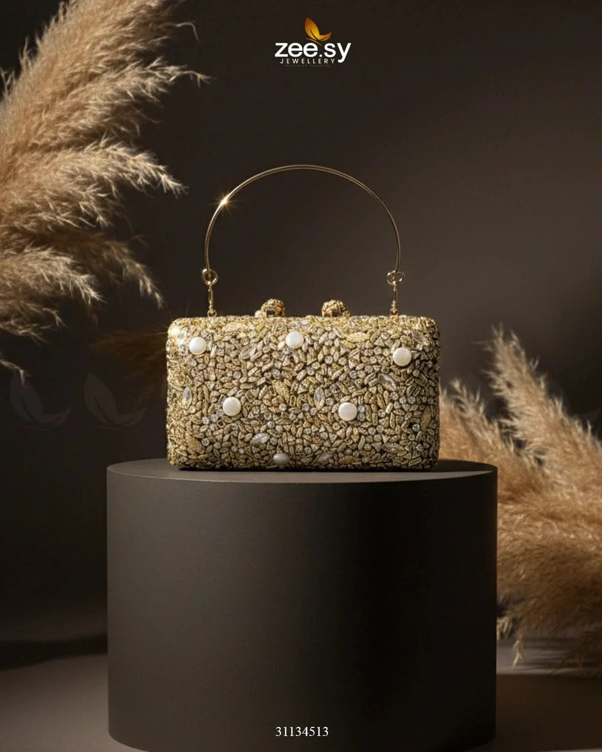 Elegant Ruby Crystal Clutch Bag - Zeesy Jewellery