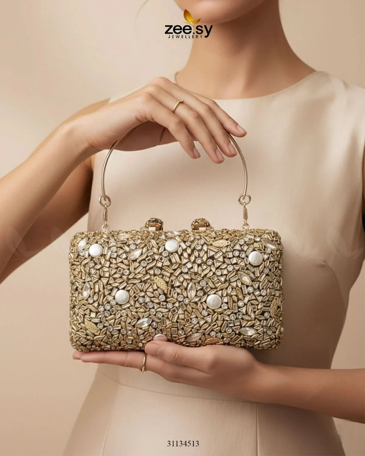 Elegant Ruby Crystal Clutch Bag - Zeesy Jewellery