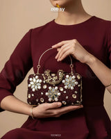 Elegant Ruby Crystal Clutch Bag - Zeesy Jewellery