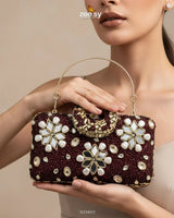 Elegant Ruby Crystal Clutch Bag - Zeesy Jewellery