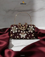 Elegant Ruby Crystal Clutch Bag - Zeesy Jewellery