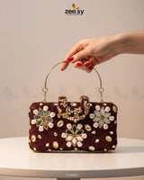 Elegant Ruby Crystal Clutch Bag - Zeesy Jewellery