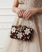 Elegant Ruby Crystal Clutch Bag - Zeesy Jewellery