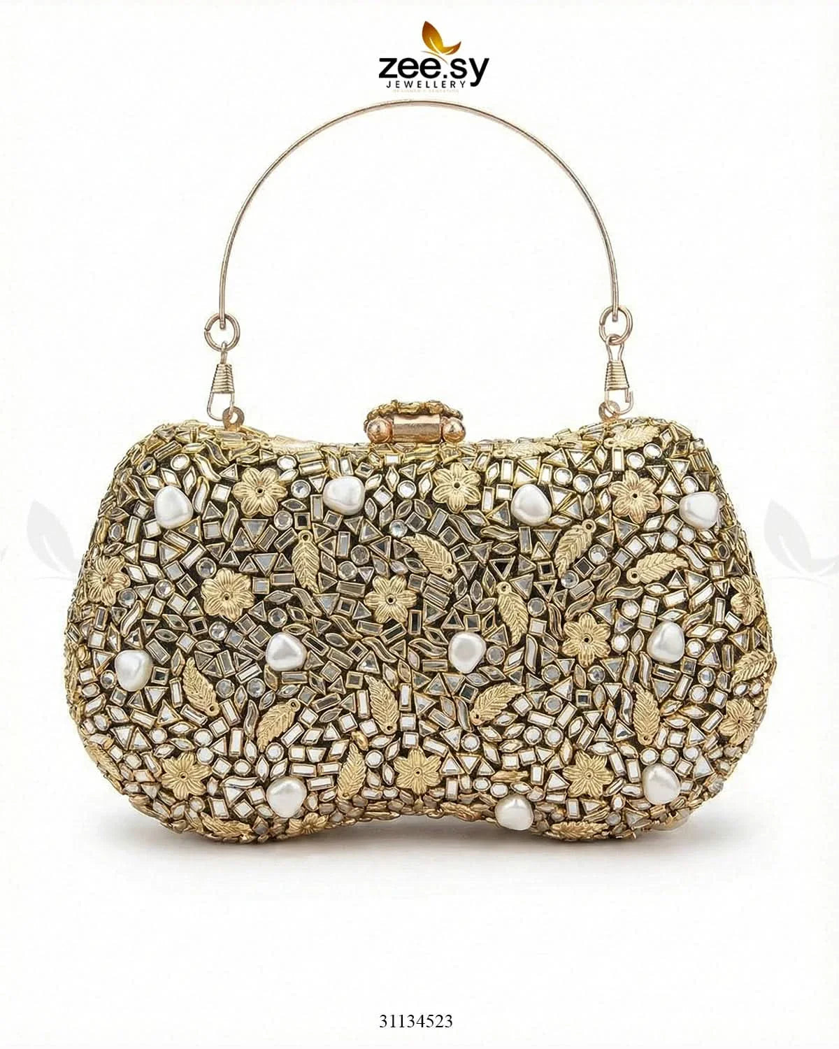 Emerald Baroque Pearl Clutch Bag - Zeesy Jewellery