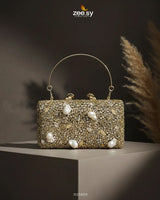 Floral Crystal Cocktail Clutch Bag - Zeesy Jewellery