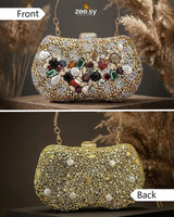 Gilded Embellished Kundan Clutch Bag - Zeesy Jewellery