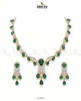 Golden Radiant Drop Necklace Set