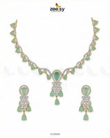 Golden Radiant Drop Necklace Set