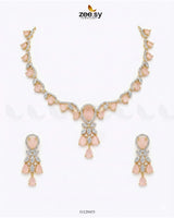 Golden Radiant Drop Necklace Set