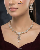 Golden Radiant Drop Necklace Set