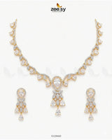 Golden Radiant Drop Necklace Set