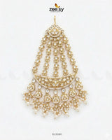 Bloom Pearl Bridal Jhumar Golden White - Zeesy Jewellery