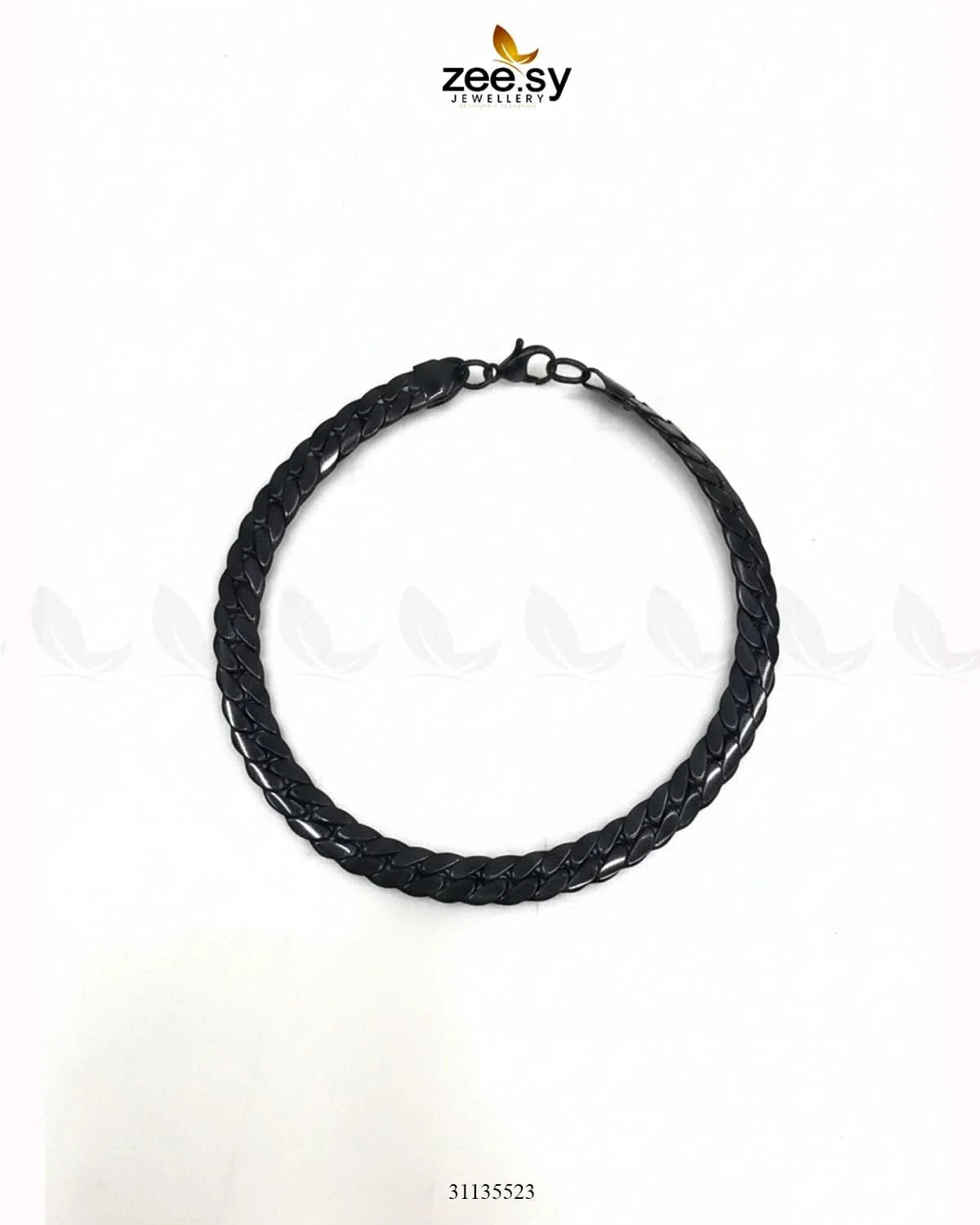 Moon Medium Lace Bracelet for Men Black - Zeesy Jewellery