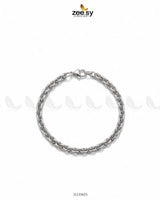 Midnight Bold Braided Bracelet for Men Silver - Zeesy Jewellery