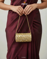 Midnight Reddish Kundan Clutch Bag - Zeesy Jewellery