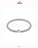 Mono Round Medium Box Bracelet for Men Silver - Zeesy Jewellery