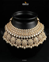 Royal Flower Kundan Bridal Set - Zeesy Jewellery