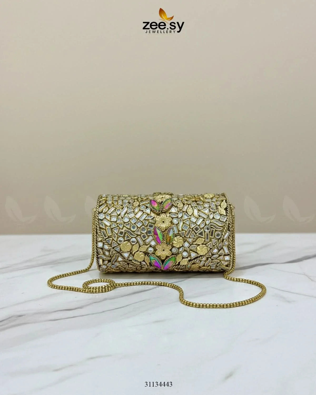 Royal Heritage Floral Clutch Bag - Zeesy Jewellery