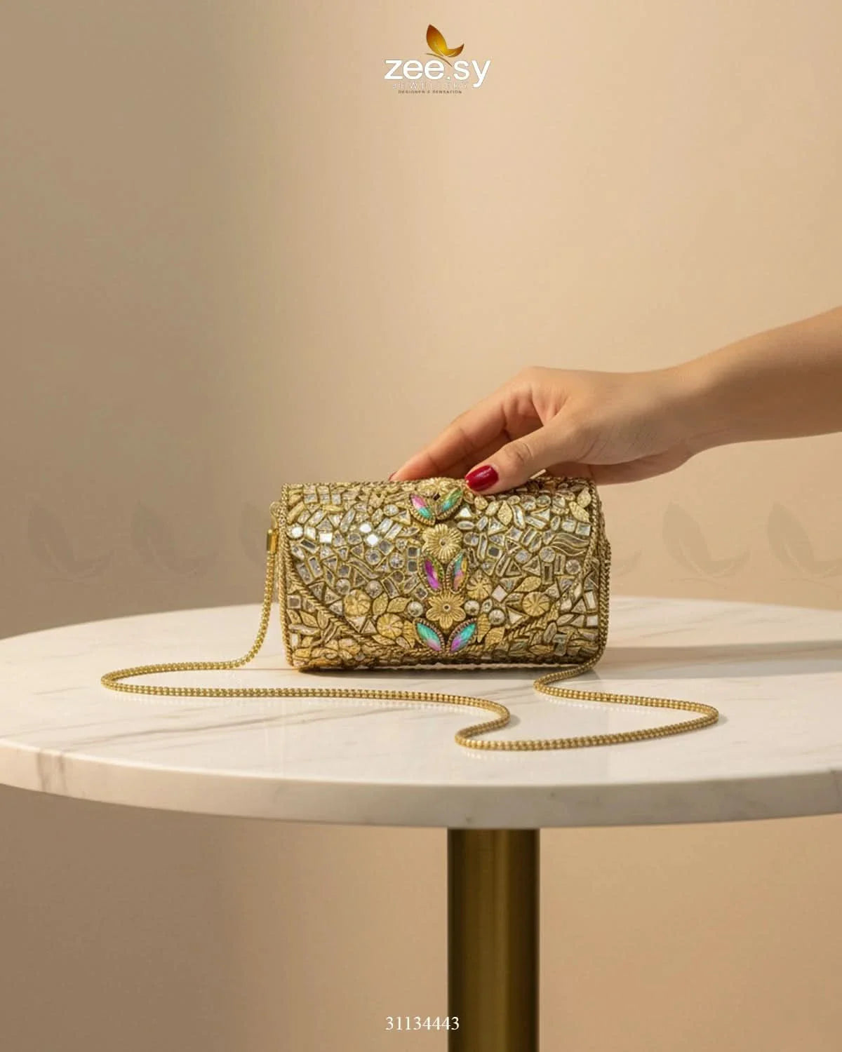 Royal Heritage Floral Clutch Bag - Zeesy Jewellery