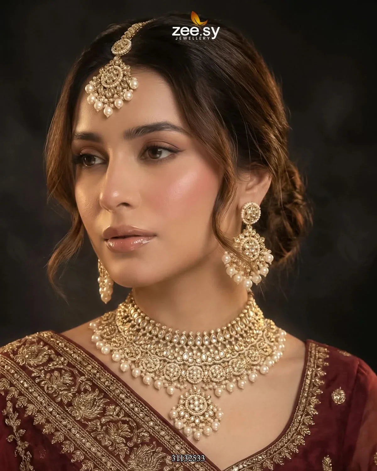 Royal Heritage Kundan Bridal Set - Zeesy Jewellery