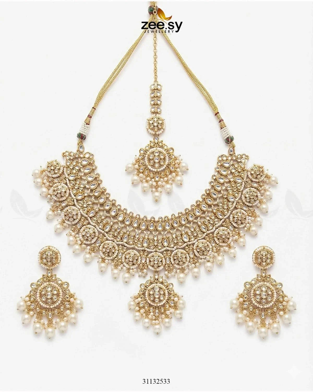 Royal Heritage Kundan Bridal Set - Zeesy Jewellery