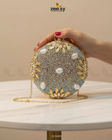 Royal Leaf's Rhinestone Clutch Bag - Zeesy Jewellery