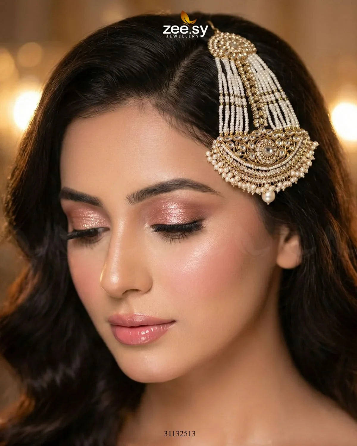 Sharjeena Pearl Kundan jhumar - Zeesy Jewellery