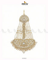 Sharjeena Pearl Kundan jhumar Golden White - Zeesy Jewellery
