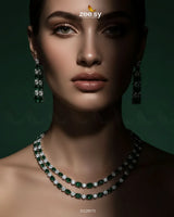 Silver Frost Glimmer Necklace Set - Zeesy Jewellery