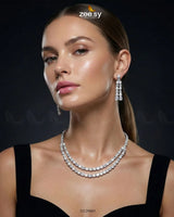 Silver Frost Glimmer Necklace Set - Zeesy Jewellery