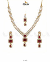 Square Leaf Vine Necklace Set
